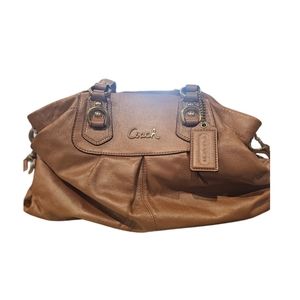 Coach rose gold metallic purse